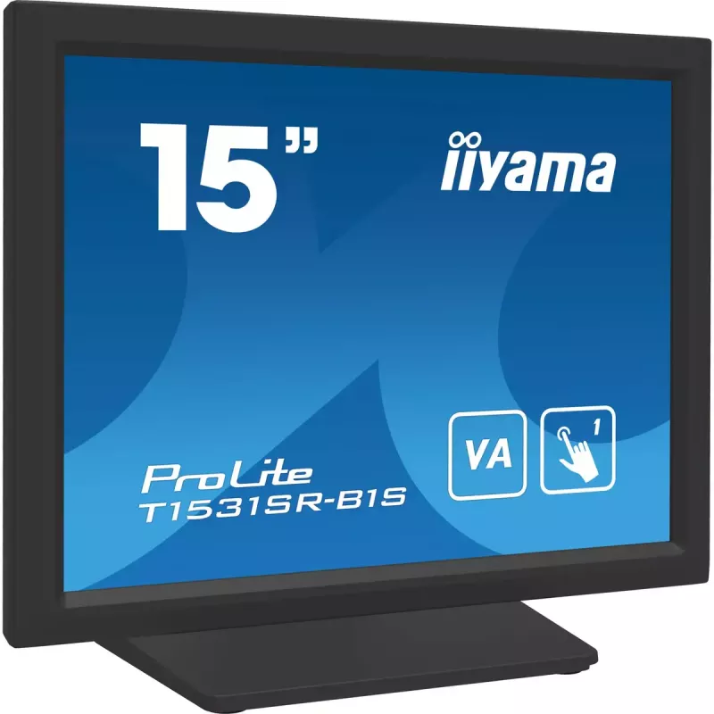 IIYAMA ProLite T1531SR-B1S 15 colių liečiamasis monitorius, 1024x768 XGA, VA, juodas