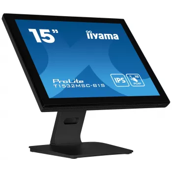 Monitorius iiyama ProLite T1532MSC-B1S 38,1 cm (15 inch) 1024 x 768 XGA LCD jutiklinis ekranas juodas