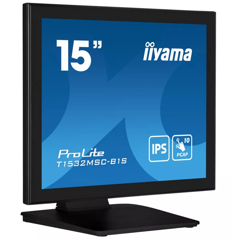 Monitorius iiyama ProLite T1532MSC-B1S 38,1 cm (15 inch) 1024 x 768 XGA LCD jutiklinis ekranas juodas