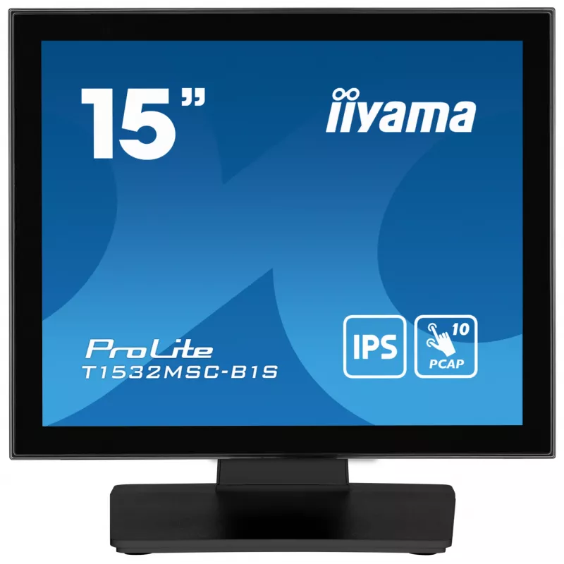 Monitorius iiyama ProLite T1532MSC-B1S 38,1 cm (15 inch) 1024 x 768 XGA LCD jutiklinis ekranas juodas