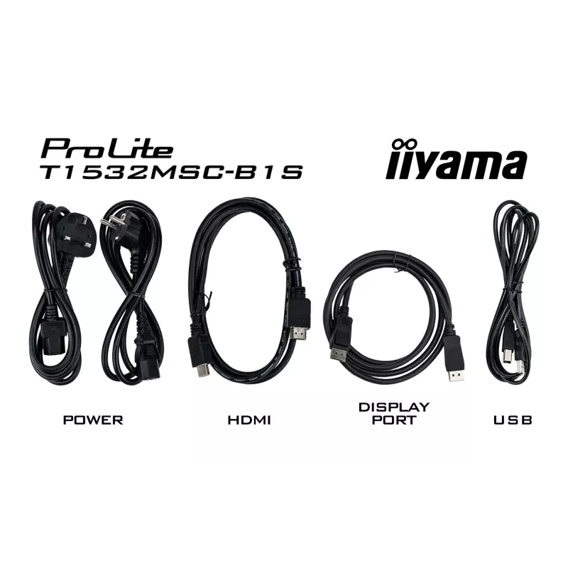 Monitorius iiyama ProLite T1532MSC-B1S 38,1 cm (15 inch) 1024 x 768 XGA LCD jutiklinis ekranas juodas