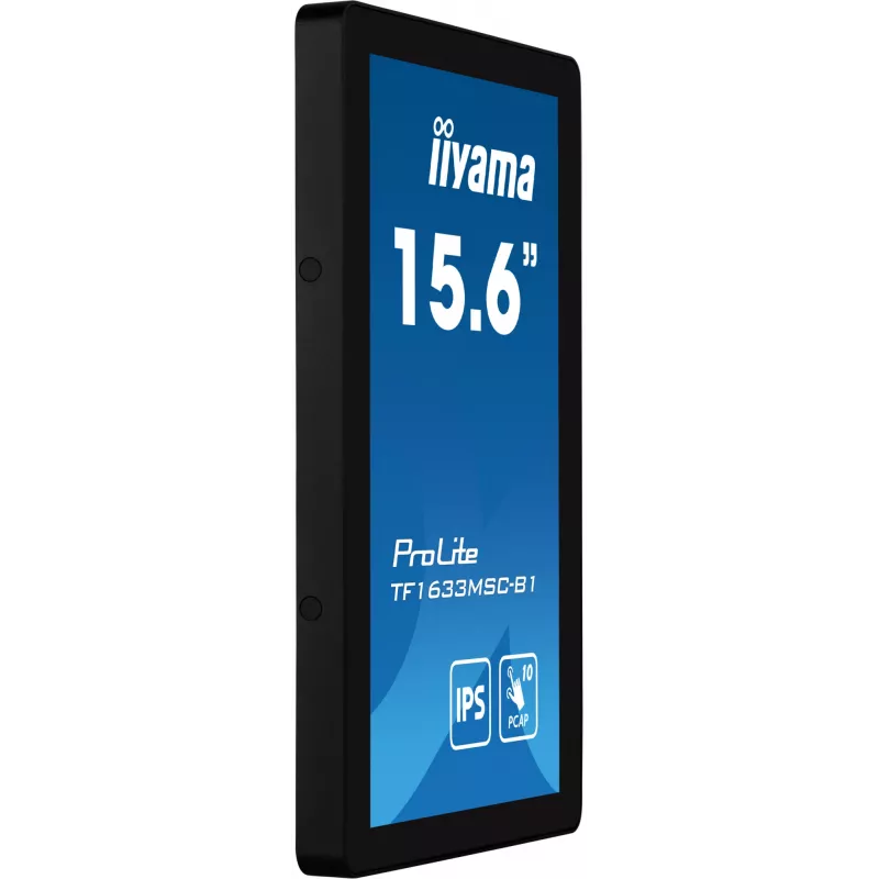 IIYAMA ProLite TF1633MSC-B1 kompiuterio monitorius 39,6 cm (15,6 inch) 1920x1080 Full HD liečiamasis ekranas juodas