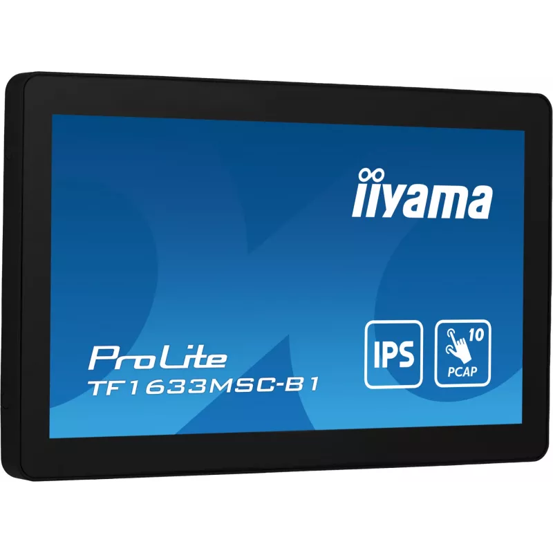 IIYAMA ProLite TF1633MSC-B1 kompiuterio monitorius 39,6 cm (15,6 inch) 1920x1080 Full HD liečiamasis ekranas juodas