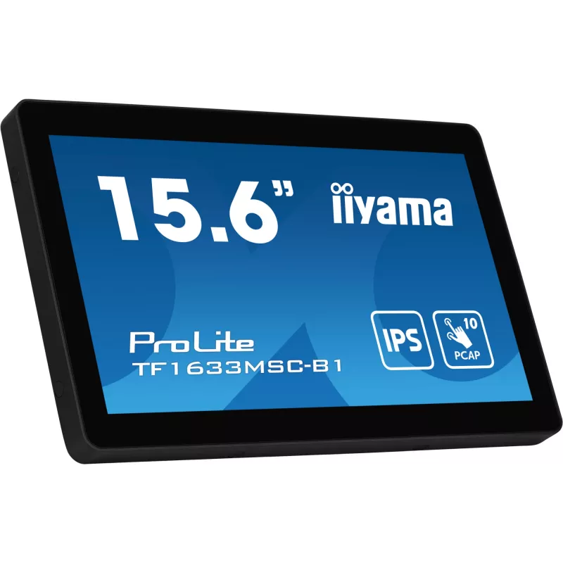 IIYAMA ProLite TF1633MSC-B1 kompiuterio monitorius 39,6 cm (15,6 inch) 1920x1080 Full HD liečiamasis ekranas juodas