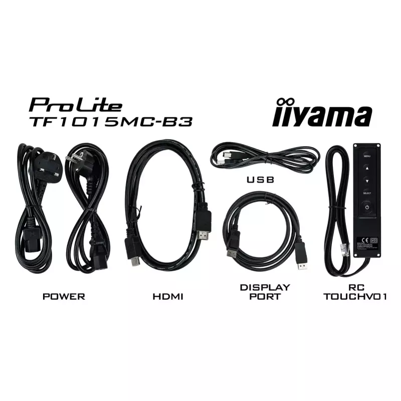 Monitorius iiyama TF1015MC-B3 25,6 cm (10,1 colio) 1280 x 800 pikselių HD LED jutiklinis juodas