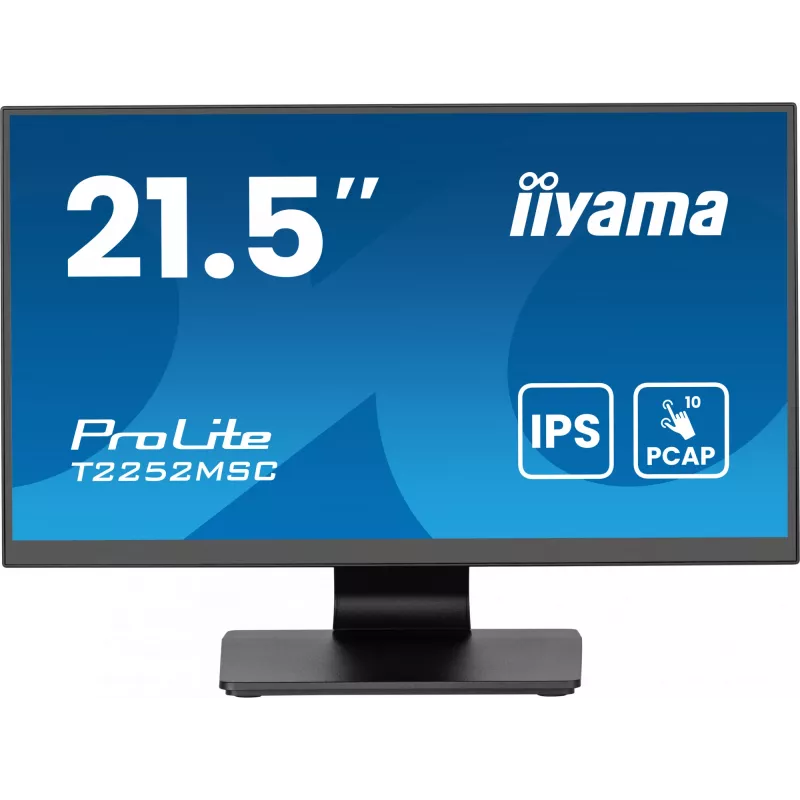 IIYAMA ProLite T2252MSC-B2AG 54,6 cm (21,5 col.) Full HD 1920x1080 LCD jutiklinis monitorius, juodas