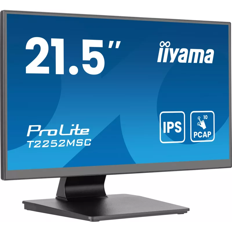 IIYAMA ProLite T2252MSC-B2AG 54,6 cm (21,5 col.) Full HD 1920x1080 LCD jutiklinis monitorius, juodas
