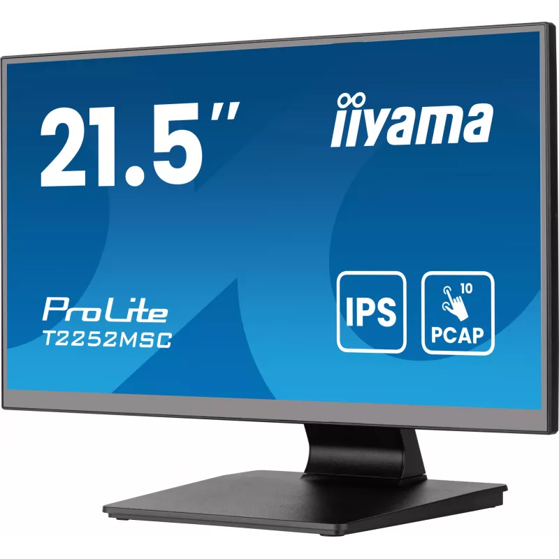 IIYAMA ProLite T2252MSC-B2AG 54,6 cm (21,5 col.) Full HD 1920x1080 LCD jutiklinis monitorius, juodas