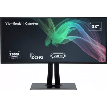 ViewSonic VP3881a monitor 96,5 cm (38 colių) 3840 x 1600 pikselių Quad HD+ LED juodas
