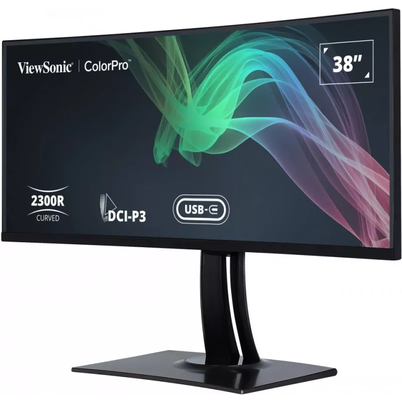 ViewSonic VP3881a monitor 96,5 cm (38 colių) 3840 x 1600 pikselių Quad HD+ LED juodas