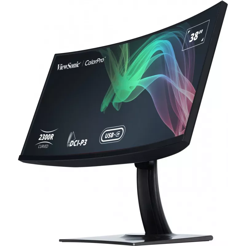 ViewSonic VP3881a monitor 96,5 cm (38 colių) 3840 x 1600 pikselių Quad HD+ LED juodas