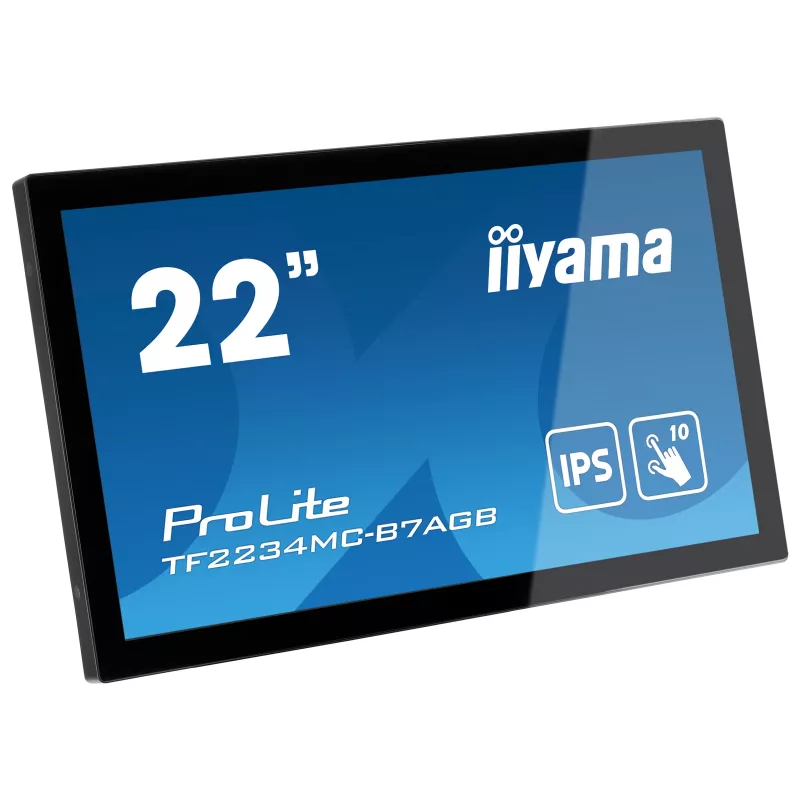 IIYAMA ProLite TF2234MC-B7AGB 54,6 cm (21,5 inch) Full HD LED jutiklinis monitorius su daugialypiu lietimu, juodas