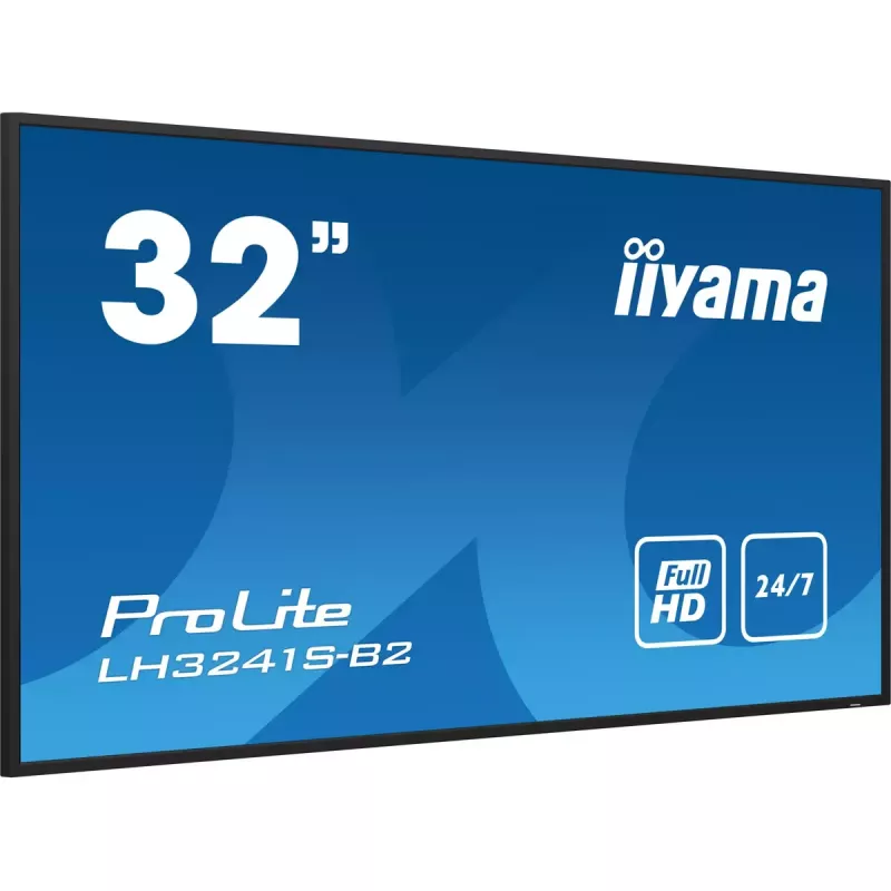 iiyama LH3241S-B2 demonstracinis ekranas su kiosko dizainu 80 cm (31.5 col.) LED 350 cd/m² Full HD juodas 24/7
