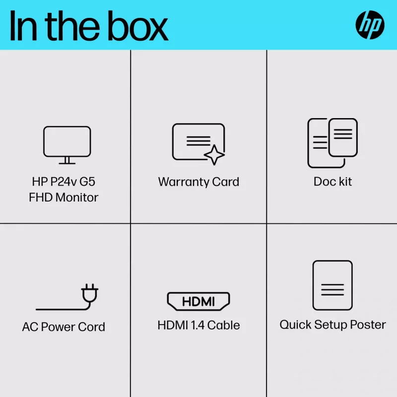Monitorius HP P24v G5 23,8 col. Full HD LCD 1920x1080