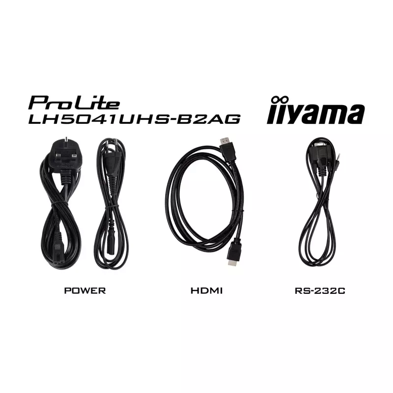 iiyama LH5041UHS-B2AG skaitmeninės reklamos ekranas, 127 cm (50 colių), LCD, 500 cd/m², 4K Ultra HD, juodas, 24/7