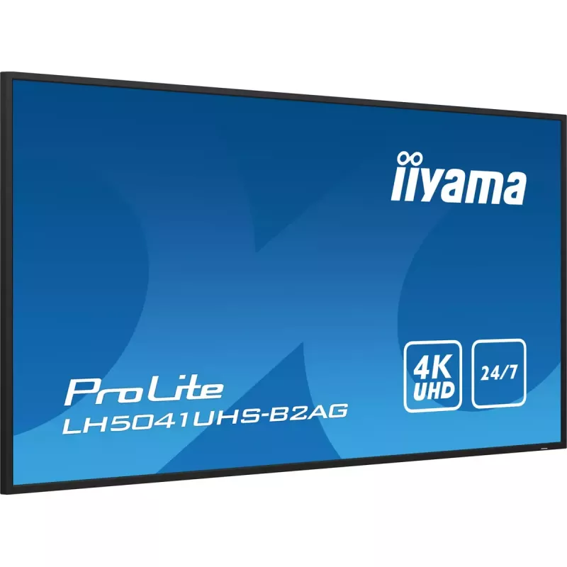 iiyama LH5041UHS-B2AG skaitmeninės reklamos ekranas, 127 cm (50 colių), LCD, 500 cd/m², 4K Ultra HD, juodas, 24/7