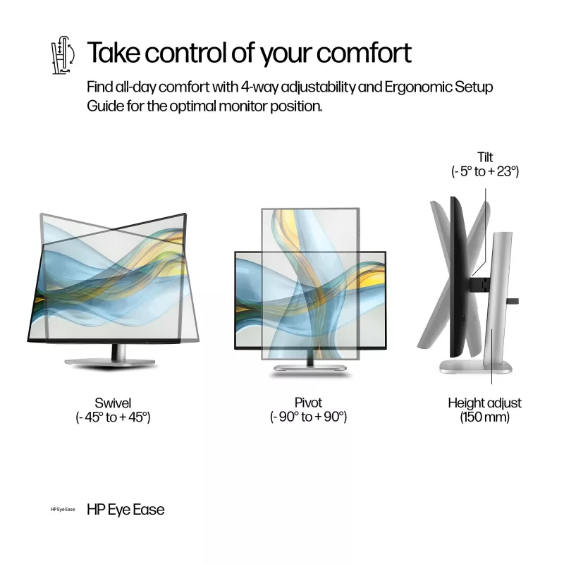 HP Series 5 Pro 24 colių WUXGA monitorius - 524pn, 61 cm (24 col.), 1920 x 1200 pikselių, WUXGA, LCD, 5 ms, juodas