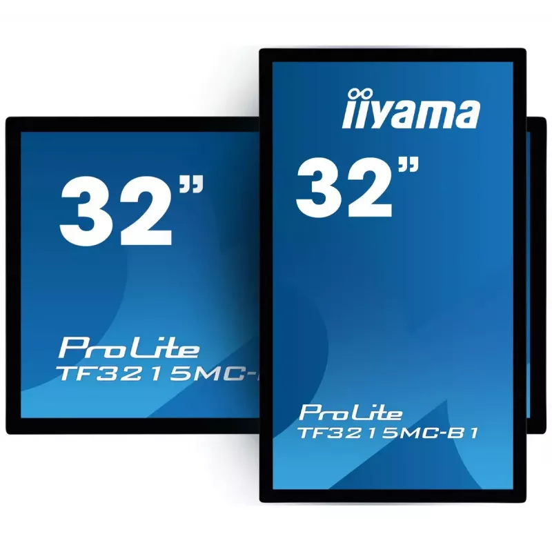 Monitorius iiyama ProLite TF3215MC-B2 80 cm (31,5 col.) 1920 × 1080 pikselių Full HD LED liečiamas ekranas „Kiosk“ juodas