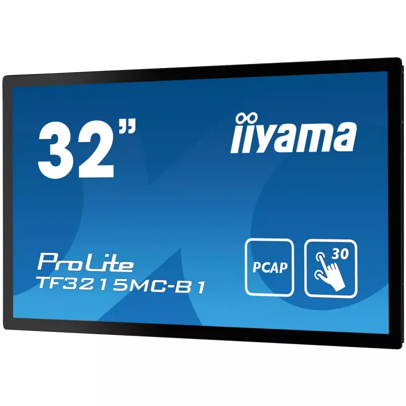 Monitorius iiyama ProLite TF3215MC-B2 80 cm (31,5 col.) 1920 × 1080 pikselių Full HD LED liečiamas ekranas „Kiosk“ juodas