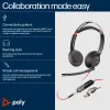 HP Poly Blackwire 5220 Stereo USB-C ausinės su 3,5 mm kištuku ir USB-C/A adapteriu