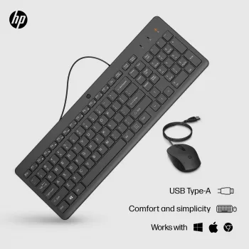HP 150 laidinis pelių ir klaviatūrų rinkinys
