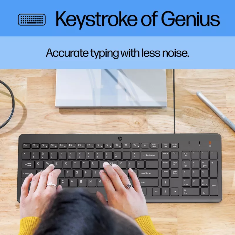 HP 150 laidinis pelių ir klaviatūrų rinkinys