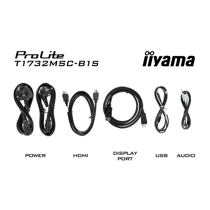 IIyama ProLite T1732MSC-B1S 43,2 cm (17 inch) LED liečiamasis monitorius, juodas