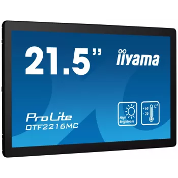 IIyama OTF2216MC-B1 monitoras 54.6 cm (21.5 col.) 1920 x 1080 pikselių Full HD LCD jutiklinis juodas
