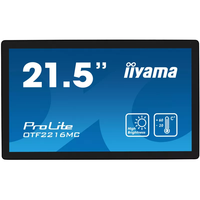 IIyama OTF2216MC-B1 monitoras 54.6 cm (21.5 col.) 1920 x 1080 pikselių Full HD LCD jutiklinis juodas