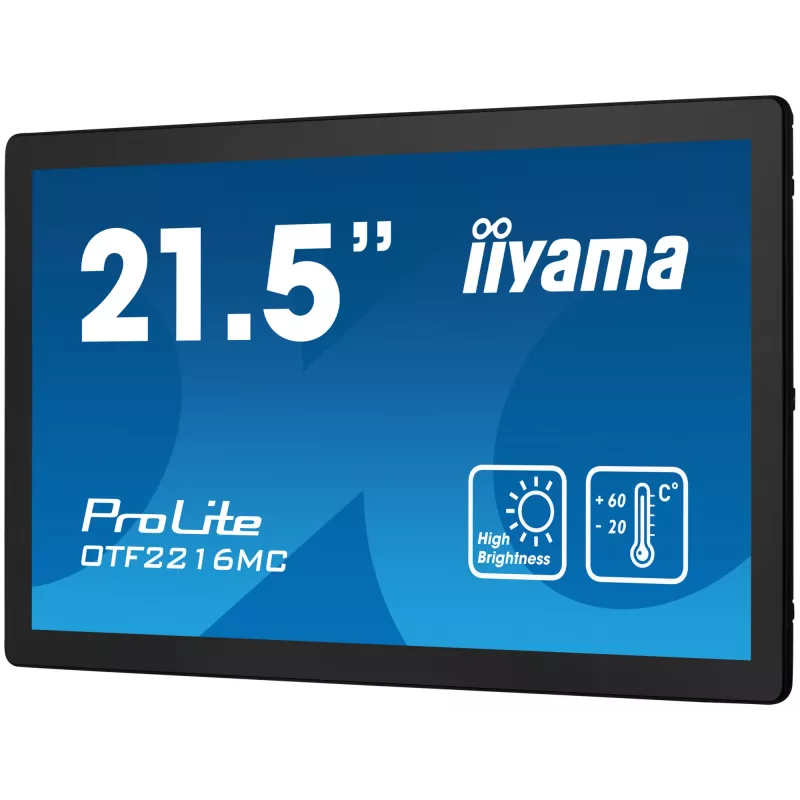 IIyama OTF2216MC-B1 monitoras 54.6 cm (21.5 col.) 1920 x 1080 pikselių Full HD LCD jutiklinis juodas