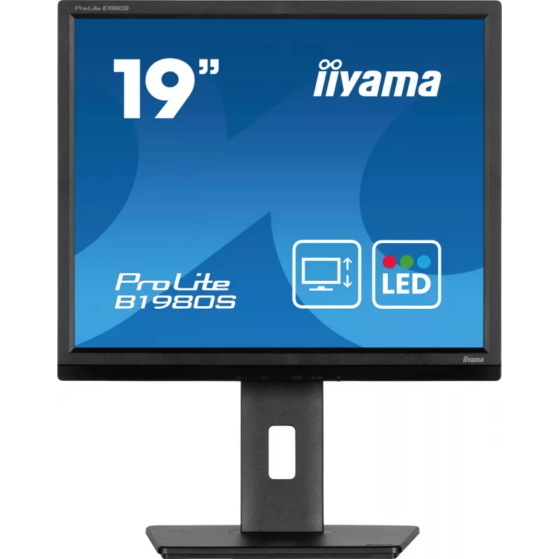 IIYAMA ProLite B1980S-B1 monitor 48,3 cm (19 colių) 1280 x 1024 pikselių VGA LED juodas