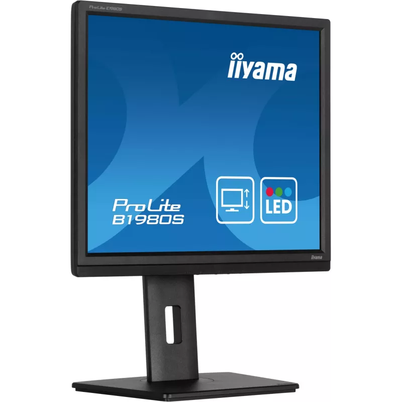 IIYAMA ProLite B1980S-B1 monitor 48,3 cm (19 colių) 1280 x 1024 pikselių VGA LED juodas