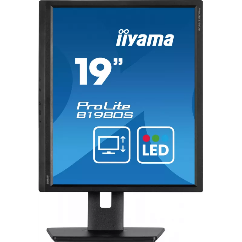 IIYAMA ProLite B1980S-B1 monitor 48,3 cm (19 colių) 1280 x 1024 pikselių VGA LED juodas