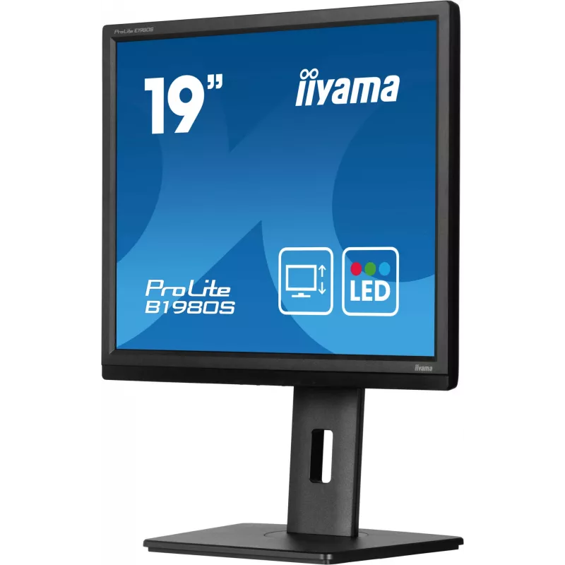 IIYAMA ProLite B1980S-B1 monitor 48,3 cm (19 colių) 1280 x 1024 pikselių VGA LED juodas
