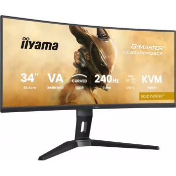 iiyama G-MASTER GCB3486WQSCP-B1 monitorius 86.4 cm (34 col.) 3440 x 1440 pikselių UltraWide Quad HD juodas