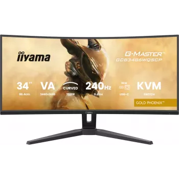 iiyama G-MASTER GCB3486WQSCP-B1 monitorius 86.4 cm (34 col.) 3440 x 1440 pikselių UltraWide Quad HD juodas