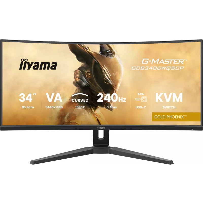 iiyama G-MASTER GCB3486WQSCP-B1 monitorius 86.4 cm (34 col.) 3440 x 1440 pikselių UltraWide Quad HD juodas