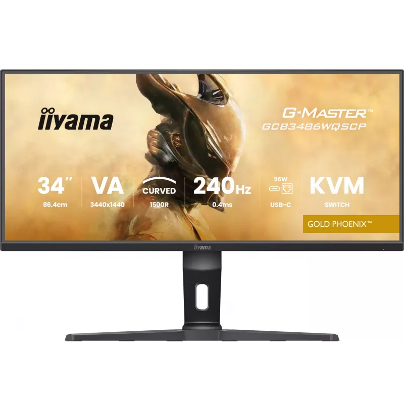 iiyama G-MASTER GCB3486WQSCP-B1 monitorius 86.4 cm (34 col.) 3440 x 1440 pikselių UltraWide Quad HD juodas