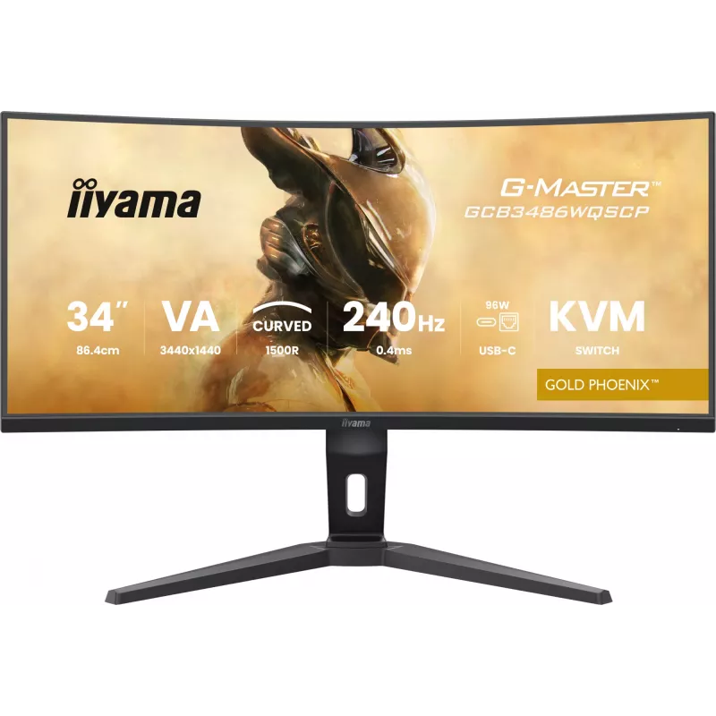 iiyama G-MASTER GCB3486WQSCP-B1 monitorius 86.4 cm (34 col.) 3440 x 1440 pikselių UltraWide Quad HD juodas