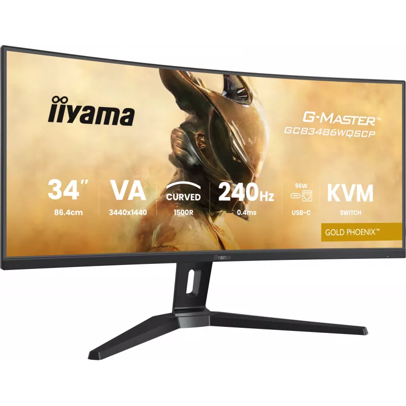 iiyama G-MASTER GCB3486WQSCP-B1 monitorius 86.4 cm (34 col.) 3440 x 1440 pikselių UltraWide Quad HD juodas