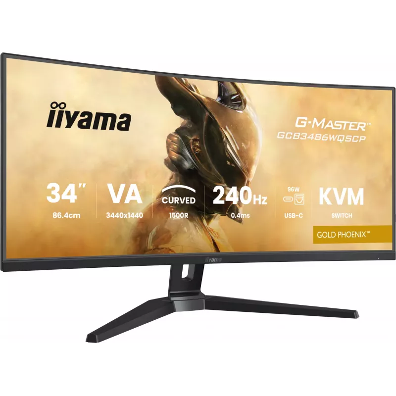 iiyama G-MASTER GCB3486WQSCP-B1 monitorius 86.4 cm (34 col.) 3440 x 1440 pikselių UltraWide Quad HD juodas