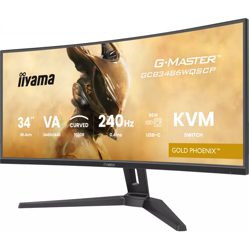 iiyama G-MASTER GCB3486WQSCP-B1 monitorius 86.4 cm (34 col.) 3440 x 1440 pikselių UltraWide Quad HD juodas