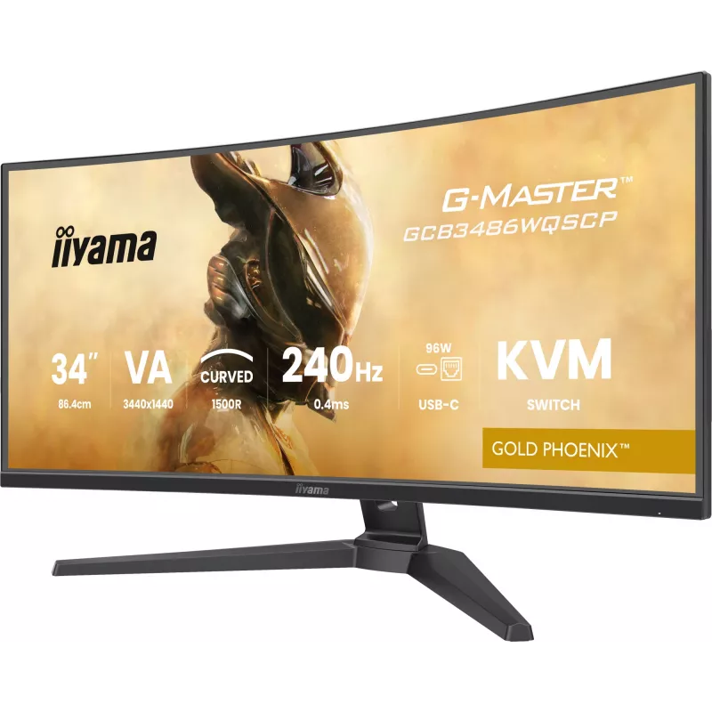 iiyama G-MASTER GCB3486WQSCP-B1 monitorius 86.4 cm (34 col.) 3440 x 1440 pikselių UltraWide Quad HD juodas