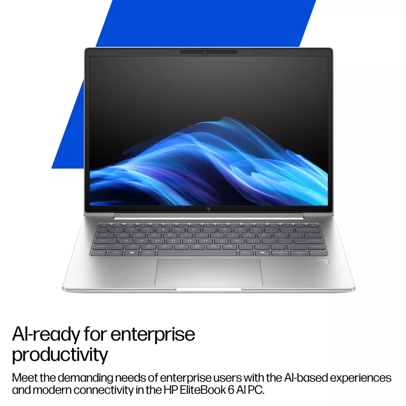 HP EliteBook 6 G1a AI PC AMD Ryzen™ 5 230 nešiojamas kompiuteris 40,6 cm (16 col.) WUXGA 16 GB DDR5-SDRAM Wi-Fi 7 (802.11be) Windows 11 Pro sidabrinis