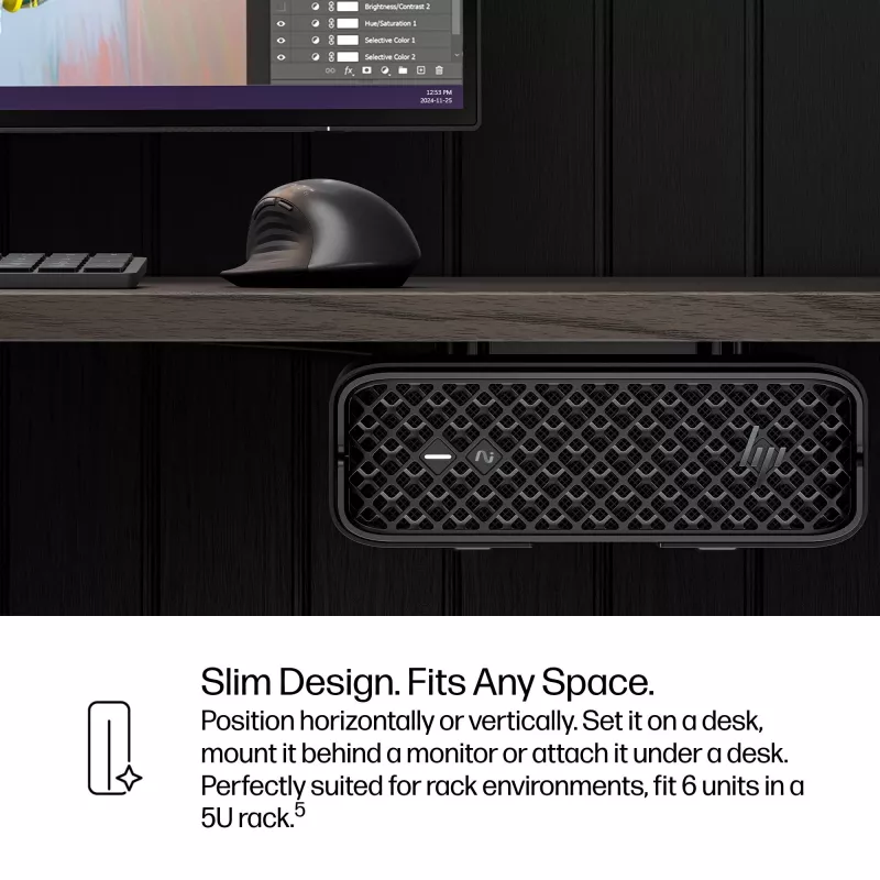 HP Z2 G1i Intel Core Ultra 5 245 16 GB DDR5-SDRAM NVIDIA RTX A400 Windows 11 Pro Mini PC darbo stotis AI darbo stotis, AI kompiuteris