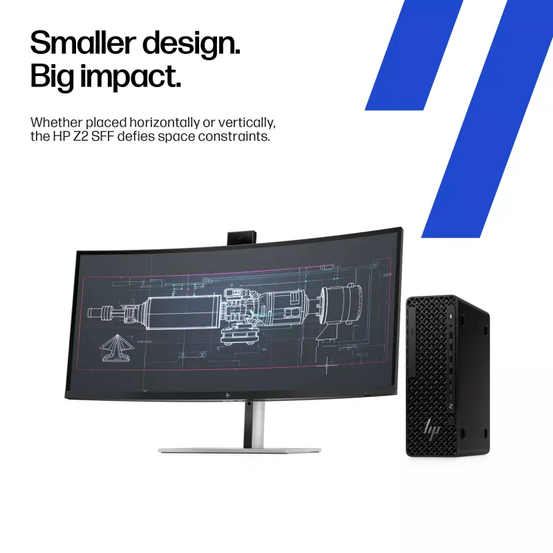 HP Z2 SFF G1i darbo stotis su Intel Core Ultra 7 265K, 32 GB DDR5, NVIDIA RTX A400, Windows 11 Pro, AI darbo stotis, AI kompiuteris