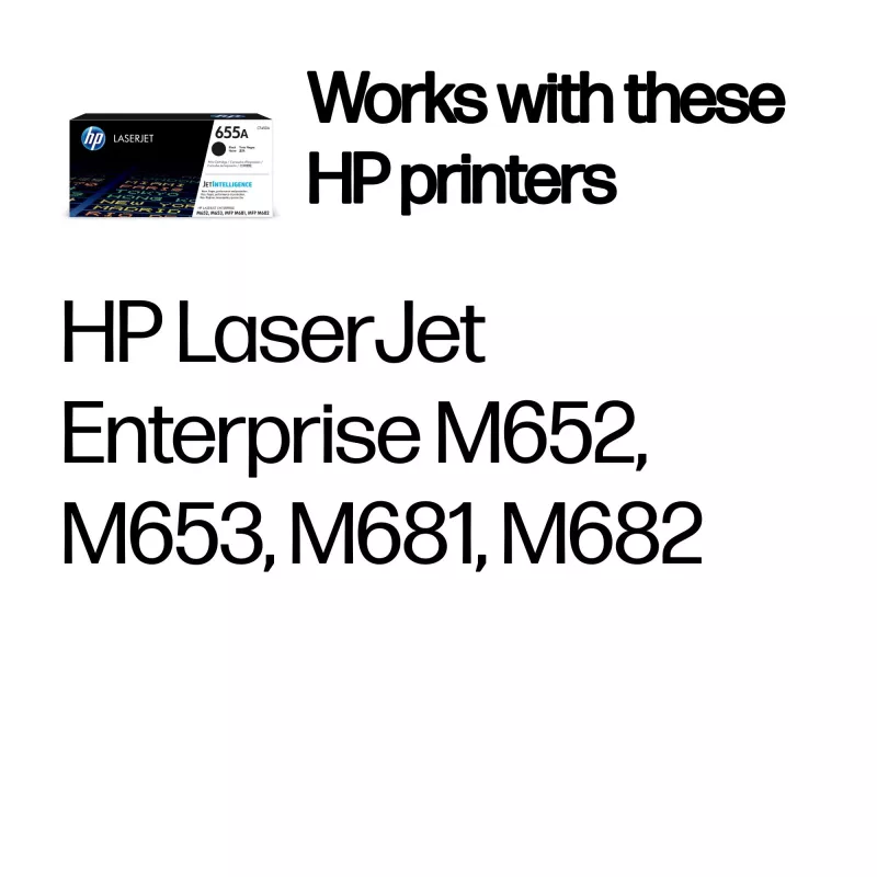 HP 655A Original LaserJet juodos spalvos kasetė, 12500 puslapių, juoda, 1 vnt.