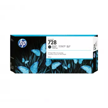 Originalus HP 728 300 ml matinė juoda kasetė (F9J68A) DesignJet spausdintuvams