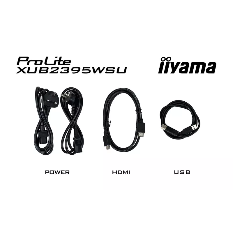 Monitorius iiyama ProLite XUB2395WSU-B5 57,1 cm (22,5 col.) 1920 x 1200 pikselių WUXGA LED juodas
