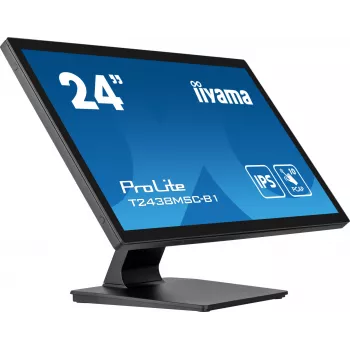 Monitorius iiyama ProLite T2438MSC-B1 60,5 cm (23,8 colio) 1920 x 1080 pikselių Full HD LED jutiklinis juodas